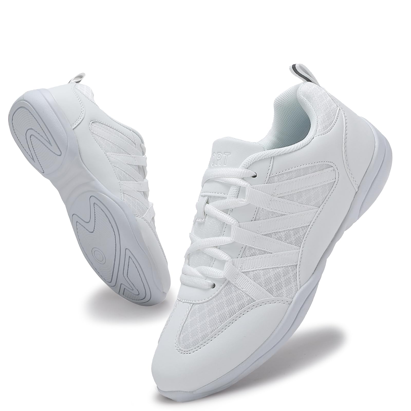 Cheerleading-Schuhe für Damen & Mädchen, rutschfeste Cheer Shoes, Leichte Atmungsaktive Turnschuhe mit Dämpfung, Stabil für Training & Wettkampf