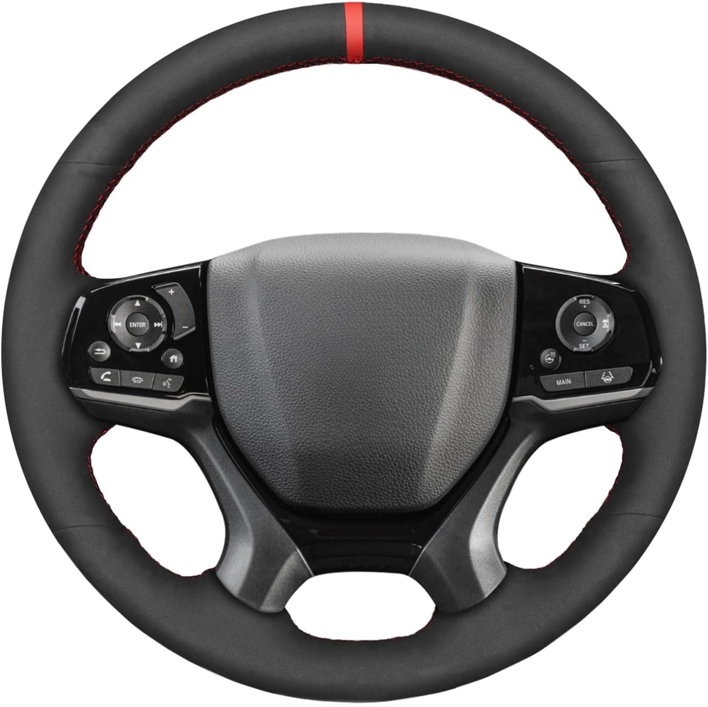 MEWANT Car Steering Wheel Covers for Honda Pilot/Passport/Odyssey Hand-Stitched Car Steering Wrap