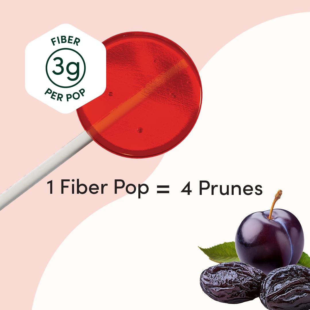 Kids Prebiotic Fiber Lollipops by Beekeeper's Naturals - Doctor Formulated Fiber Supplement, Supports Digestive Regularity, 3g of Fiber & Honey, Raspberry Blast & Sweet Cherry Variety Pack, 15 ct
