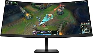 HP OMEN 34c G2 34″ Curved Gaming Monitor WQHD 3440 x 1440 at 180Hz, 21:9, 1ms, HDMI, Anti-Glare, Compatible with Consoles,…
