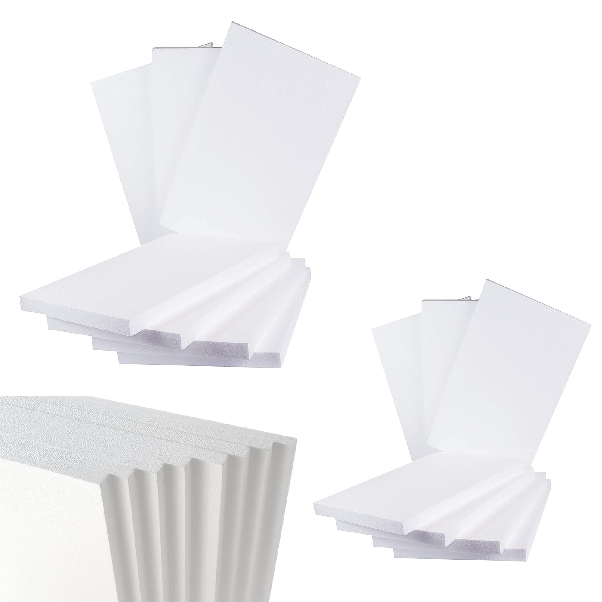Pack of 10 Polystyrene EPS 600x400x10mm Protective Insulation Rigid Foam Sheets