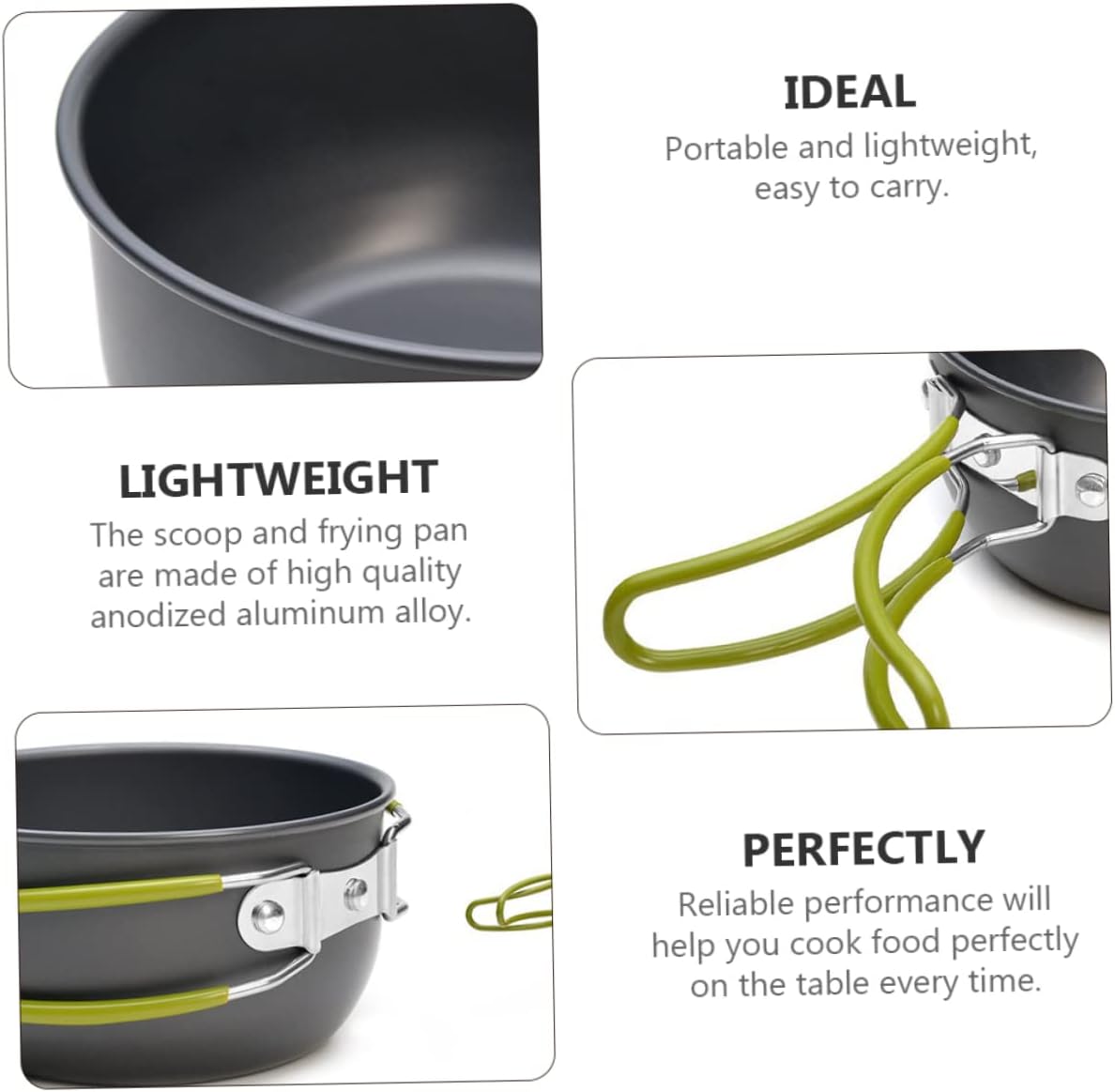 KESYOO 1set Portable Camping Cookware Handle Lightweight Cooking Utensils for Outdoor Activities and High-Temperature Resistant for Picnics and Hiking