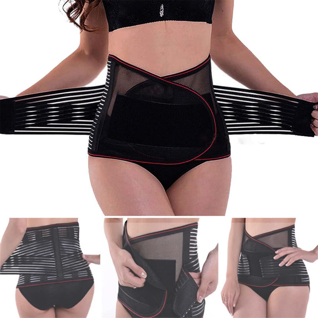 Cinturón Lumbar Ajustable de Doble Tirante para la Parte Inferior de la Espalda, Talla Grande 3XL-5XL, para aliviar el Dolor, diseño de Malla Transpirable con Correas Ajustables en la Zona Lumbar