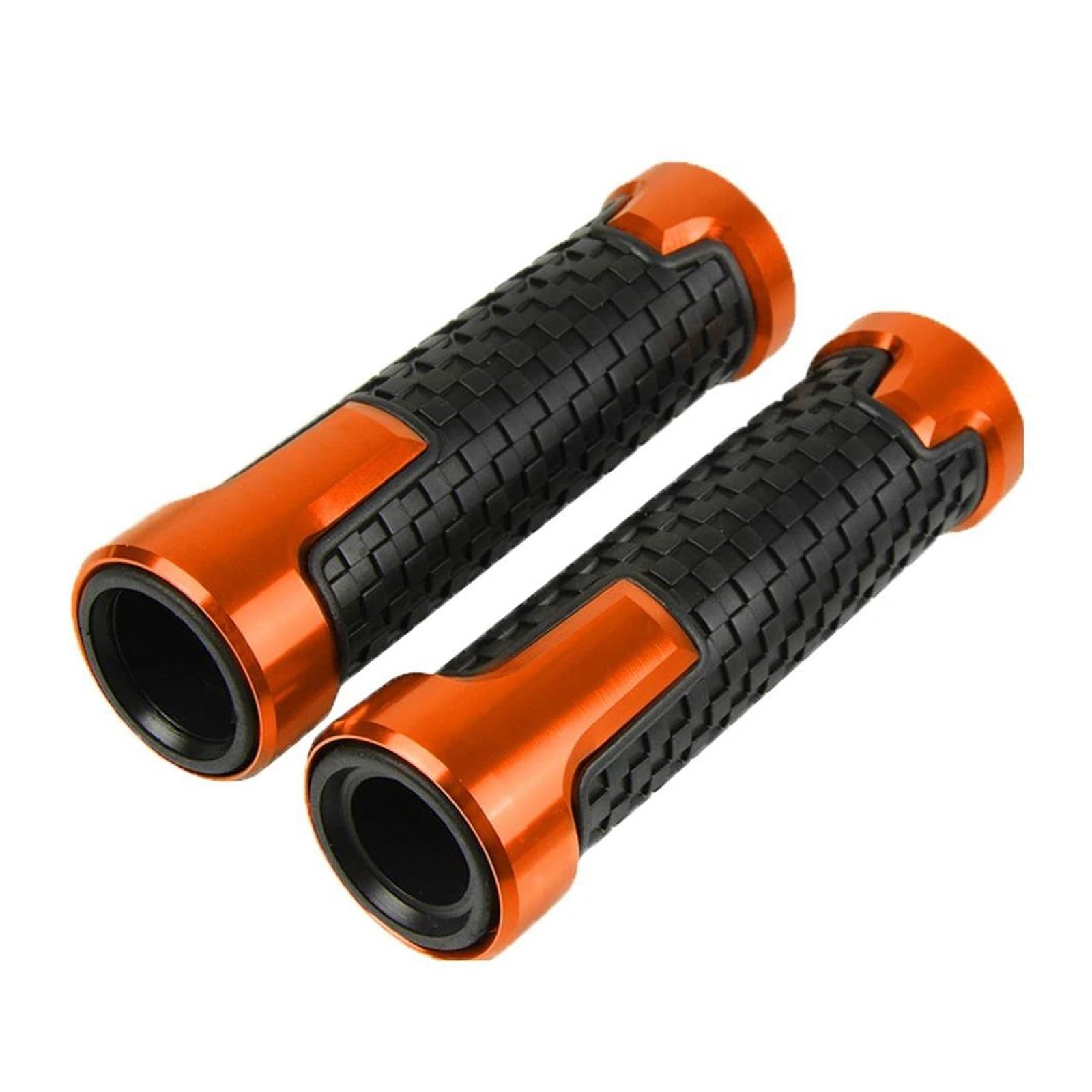 Poignée moto 22mm en alu et gomme orange pour guidon CBR600F2 F3 F4i