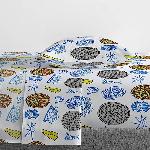 Image of Jay Franco Nickelodeon Teenage Mutant Ninja Turtles Twin Comforter Set - 5 Piece Bedding Includes Sheet Set & Pillow Covers - Super Soft Mutant Mayhem Microfiber Bed Set