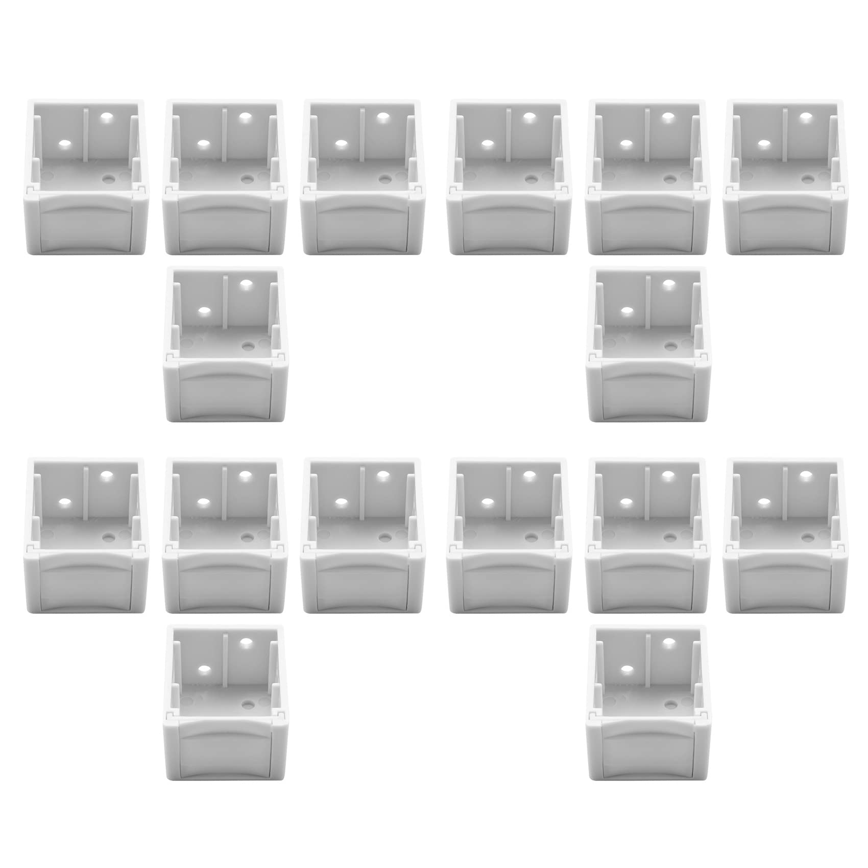 Jnchdghwa 16pcs 1 Inch Blind Brackets White Profile Box Mounting Bracket Window Blinds Headrail Bracket