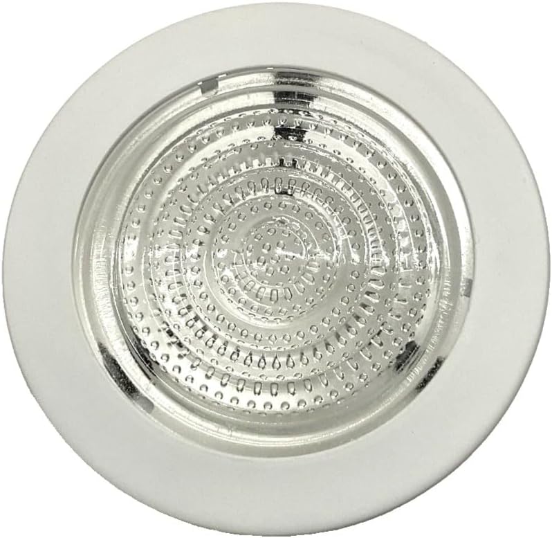 4" R20 Recessed Fresnel Light Cover W/White Trim Camper/RV