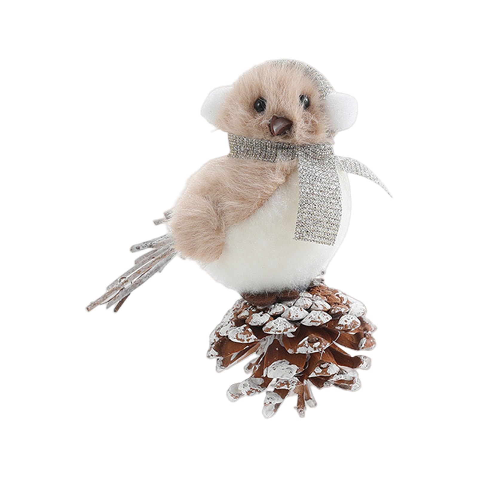 Yttkku A Holiday Bird Decoration With Realistic Branch Pinecone Ccent Home Ccessory Multifunctional Christmas Ornament Set Plush Bird Ornament