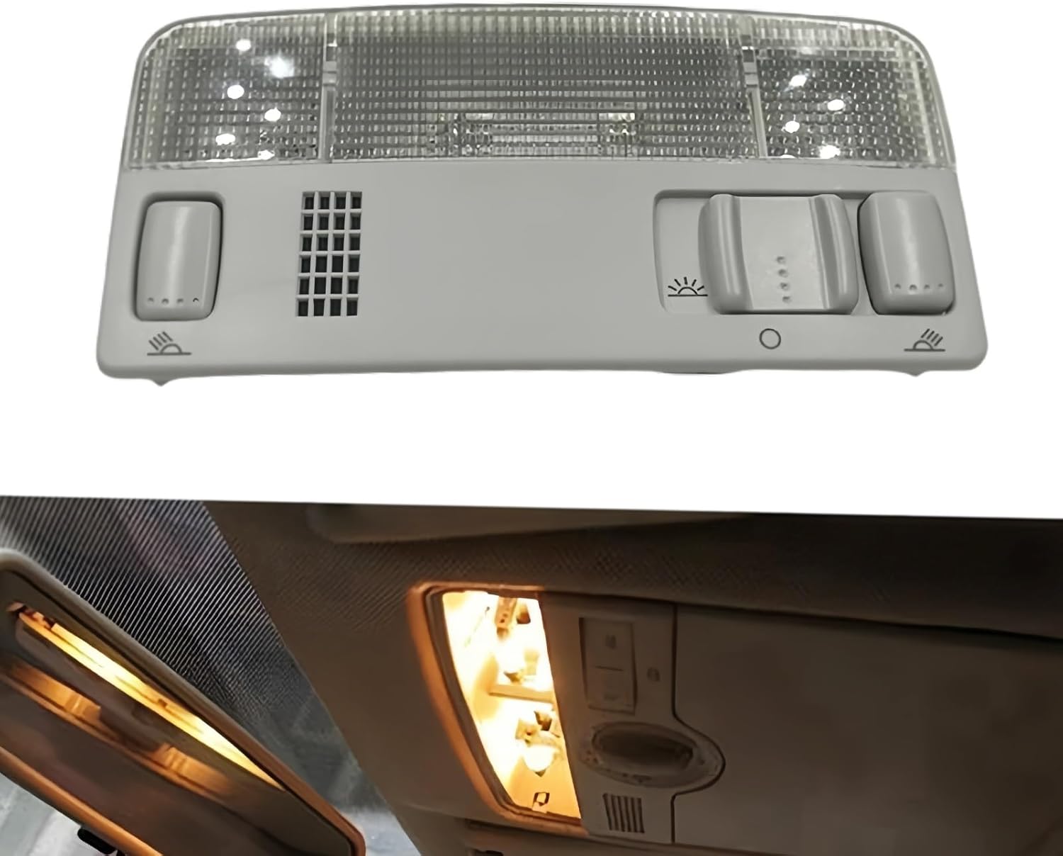 1 Pcs Automotive Overhead Consoles, Compatible with Seat Vario Ibiza Leon Toledo, Compatible with Skoda ROOMSTER Rapid, Overhead Console Dome