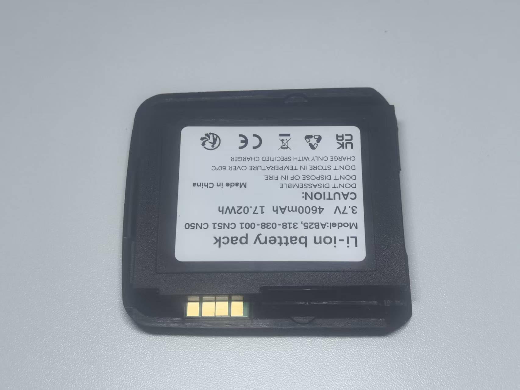 Batteria di ricambio per scanner di codici a barre Intermec CN50 e CN51, 4600 mAh, 17,02 Wh, sostituisce AB24, AB25 e 318-038-001
