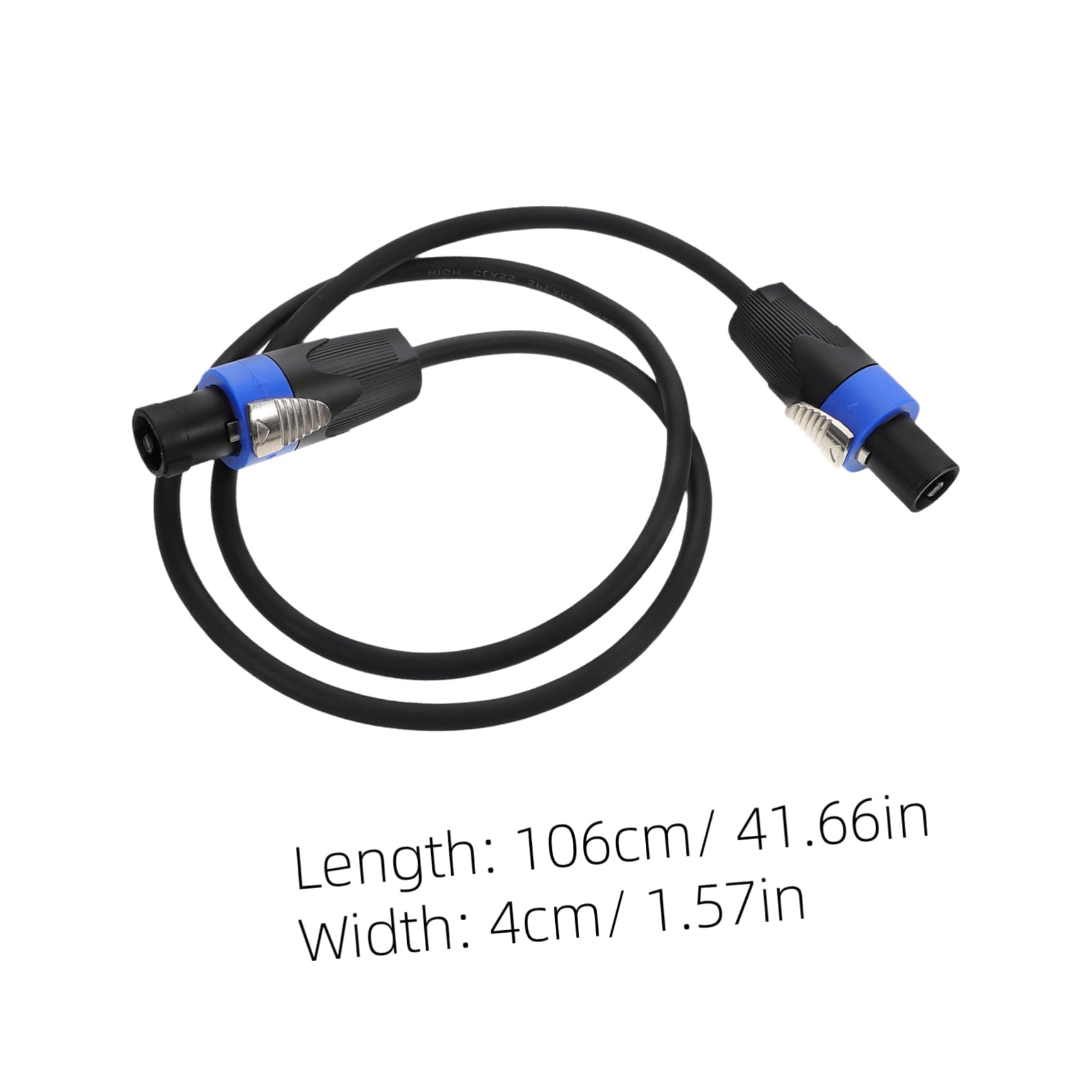ibasenice 4-core Pure Copper Professional Audio Cable for Speaker Noise-canceling Plugs Home Theater Stage Car