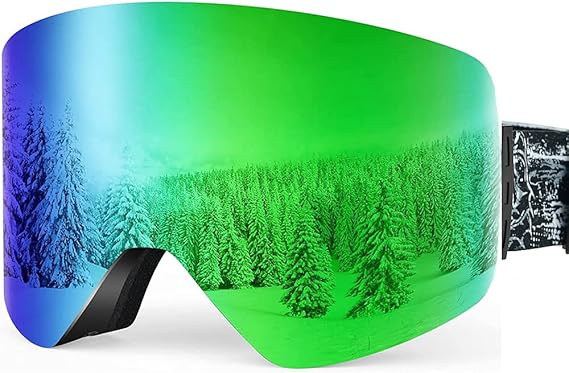 Amazon 父の日ギフト スキーゴーグル 両層レンズ メガネ対応 スノーゴーグル スノーボードゴーグル 曇り止め 180 広視野 Uv100 カット スポーツ用ゴーグル 防風 防雪 曇り防止 防放射 紫外線防止 耐衝撃 軽量 冬山登山 スノボ サバゲー バイク スキー運動に全面適用