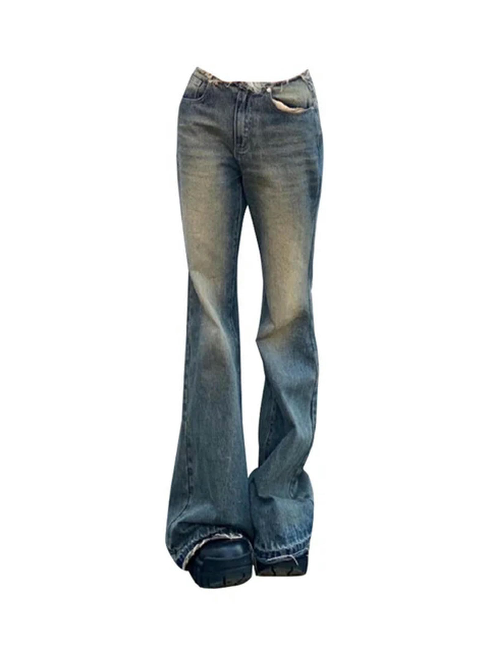 Harajuku Y2K Flare Jeans Hight Waist Slim Bottoms Comfortable