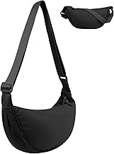 Crescent Cross Body Bag Women, Small Bags for Women with Adjustable Strap, Nylon Handbags & Shoulder Bags Chest Bag for Travel Daily Use