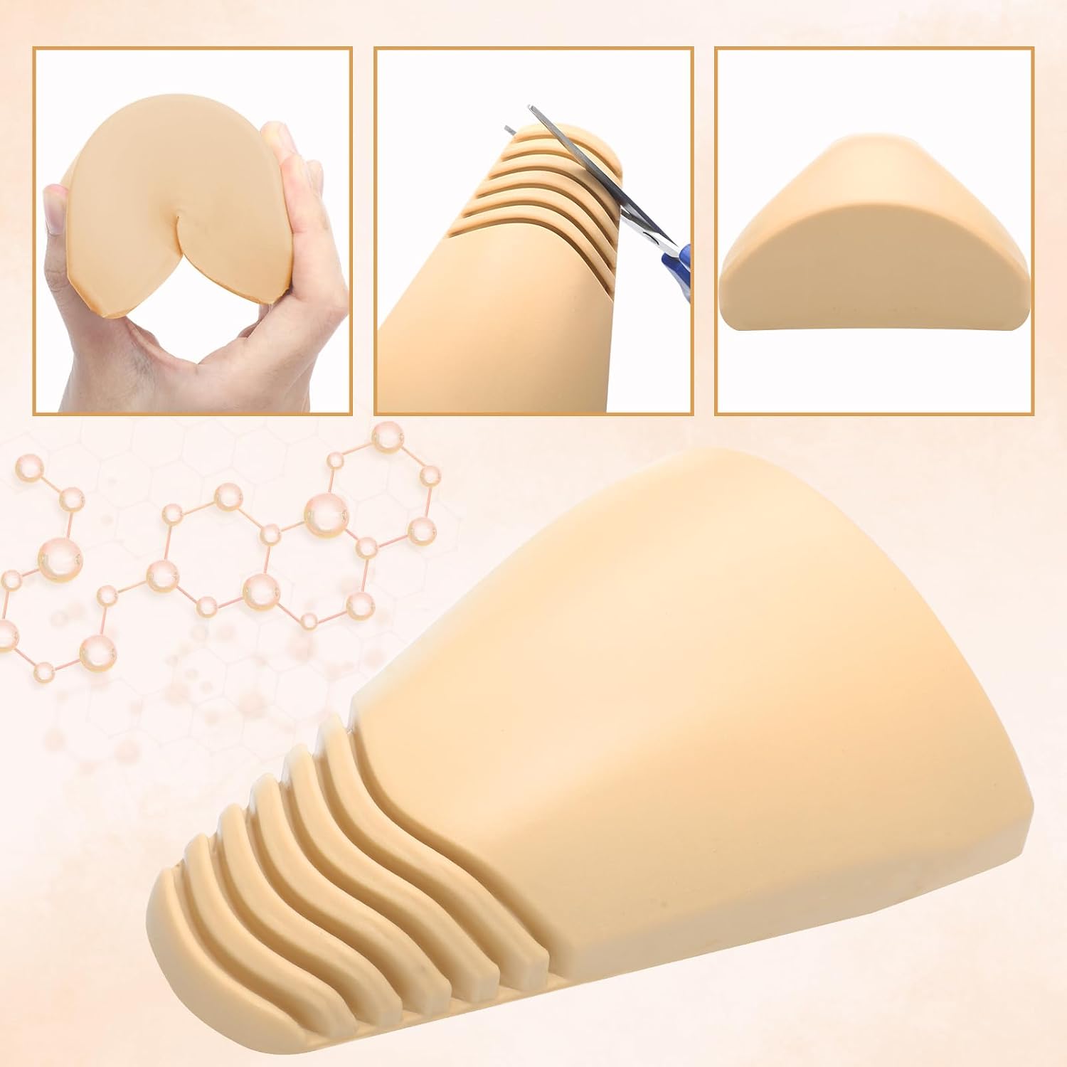 Condition photo showing New/Like New for 2 pcs amputee shoe toe fillers, partial foot amputation pu foam shoe filler inserts non slip amputee toe cushion pads for man woman amputated orthotics essentials(l)