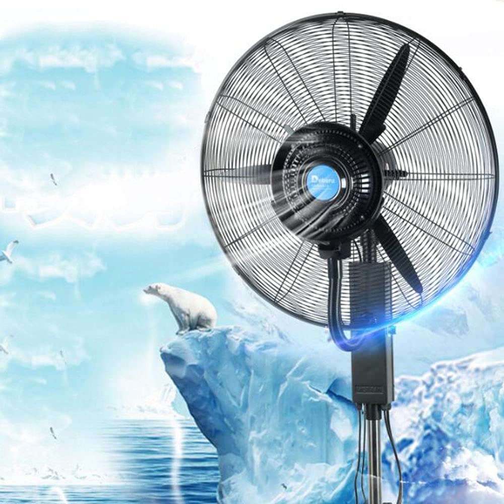 Ventilatore Portatile Nebulizzatore Con 3 Velocità, Funzionamento Silenzioso, Alte Prestazioni, Elegante Ventilatore Nebulizzatore Da Esterno Con Motore In Rame, Ventilatori Da Patio Per Rinfrescare