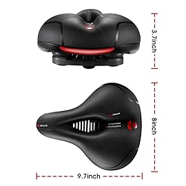 Comfortable Seat Cushion for Men Women with Dual Shock Absorbing Ball Memory Foam Waterproof Wide Bicycle Saddle Fit for Road Bikes
