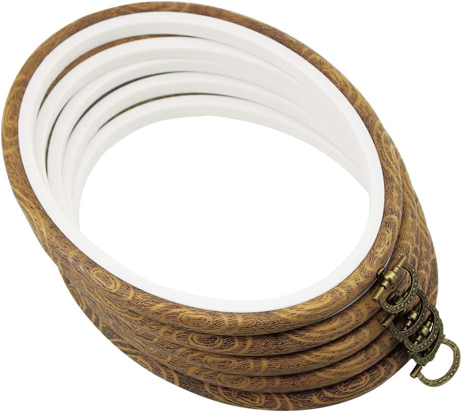 GuoFa 5pcs Resin Embroidery Hoop for Cross Stitch Embroidery Oval Hoops Arts Decoration (19cm/7in-5pcs)