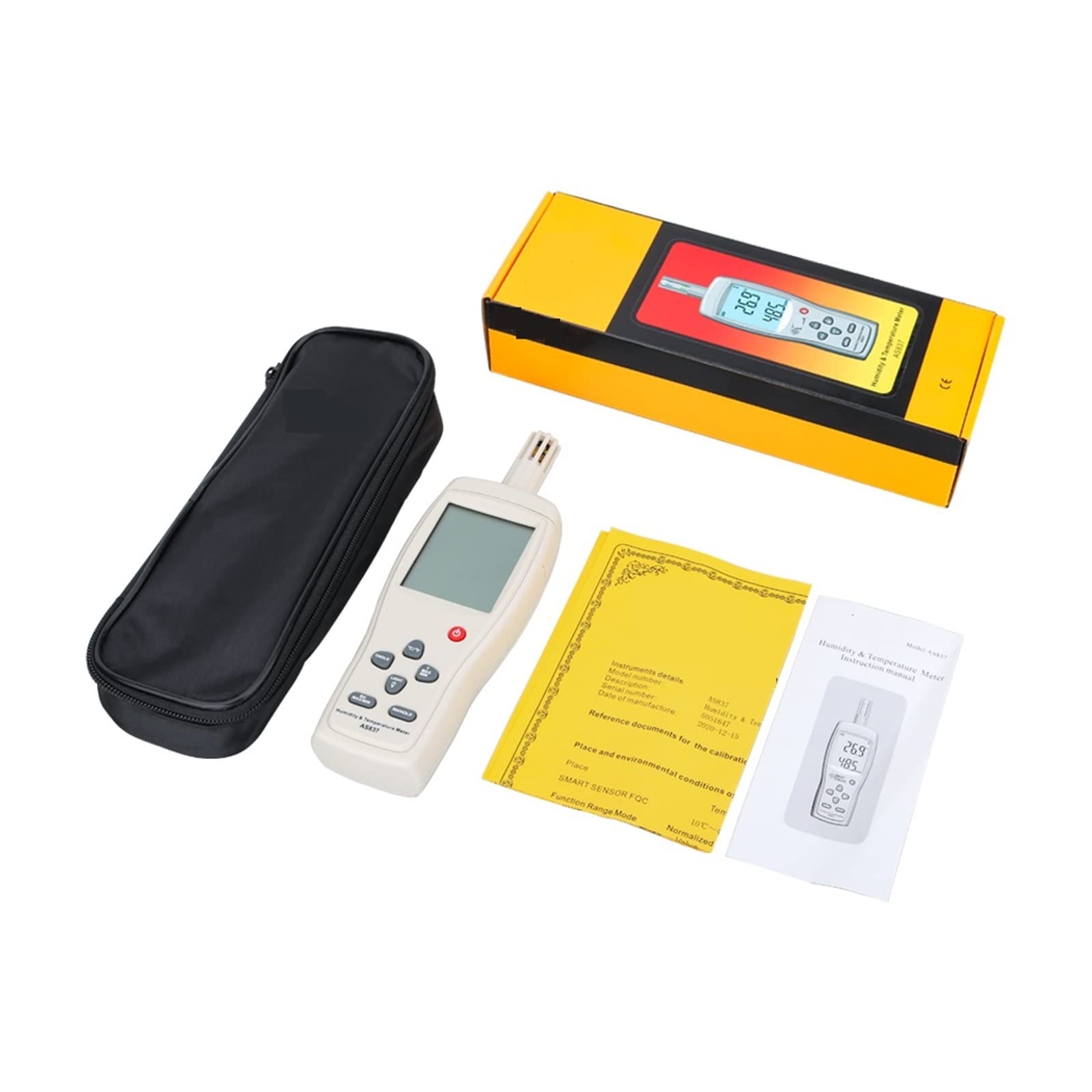 Medidor de temperatura humedad Higrómetro digital Sensor -10~50C 5% 98% Para laboratorio