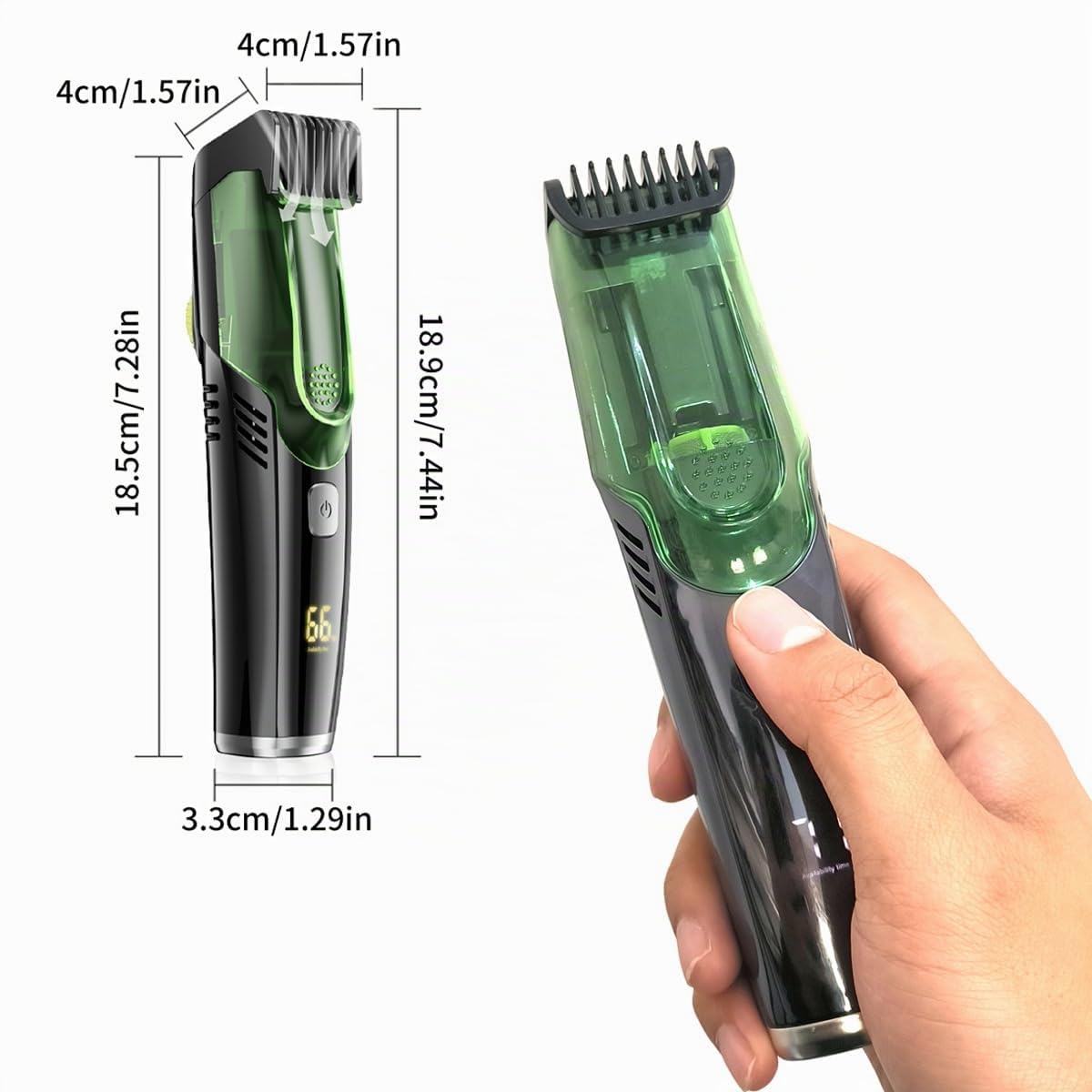 karivo Das Original - CleanCut One Vakuum Bartschneider für Herren – einstellbarer elektrischer Rasierer mit 20 Längeneinstellungen, kabellos und ideal als Friseurgeschenk