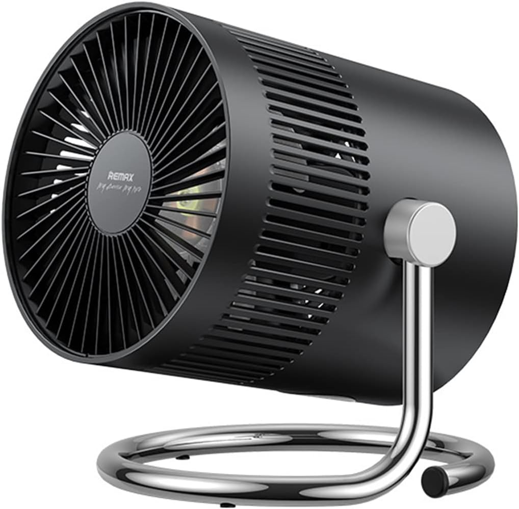Small Personal USB Fan - Portable Mini Table Desk Fan, Whisper Quiet Cyclone Air Circulating - for Home, Office, Outdoor Travel (Black)