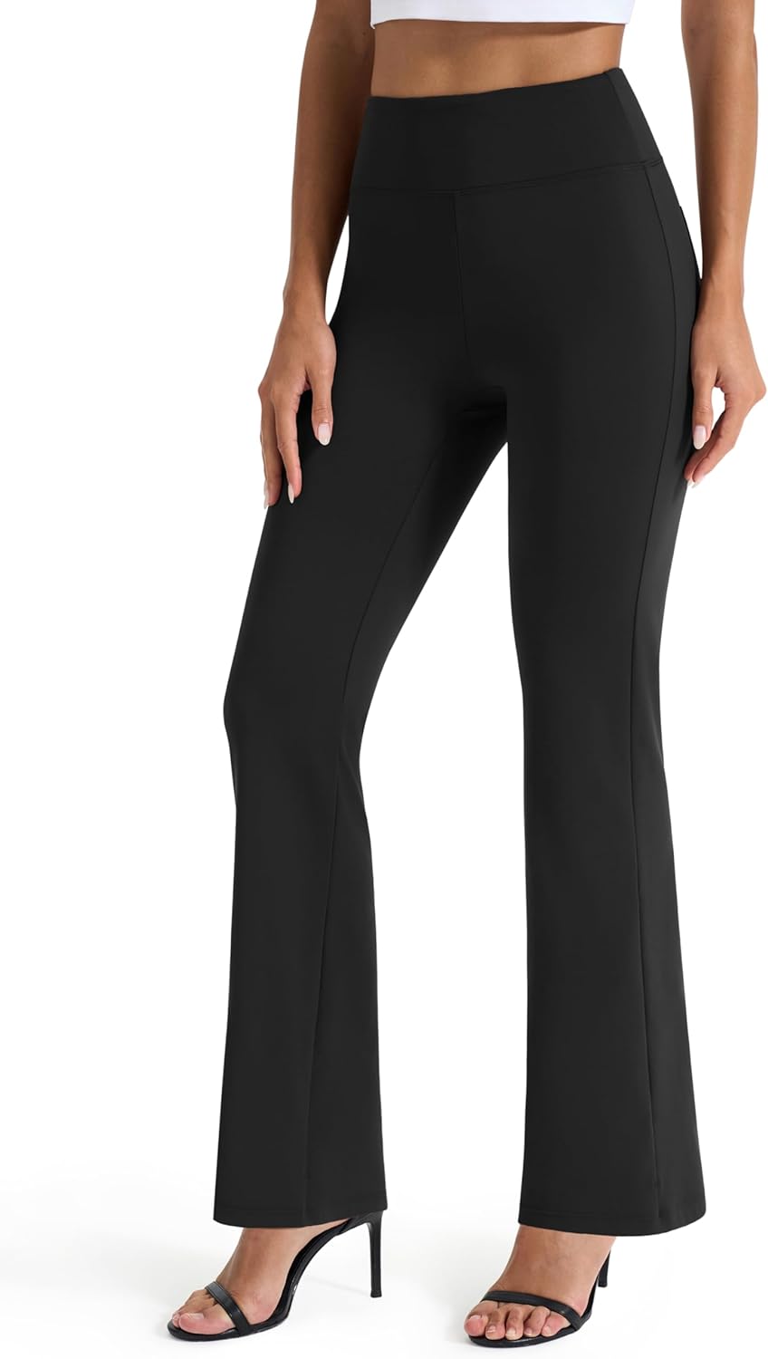 AFITNE Women's Yoga Dress Pants High Waist Pull On Work Pants 2025 Stretchy Office Casual Slacks - Image 2