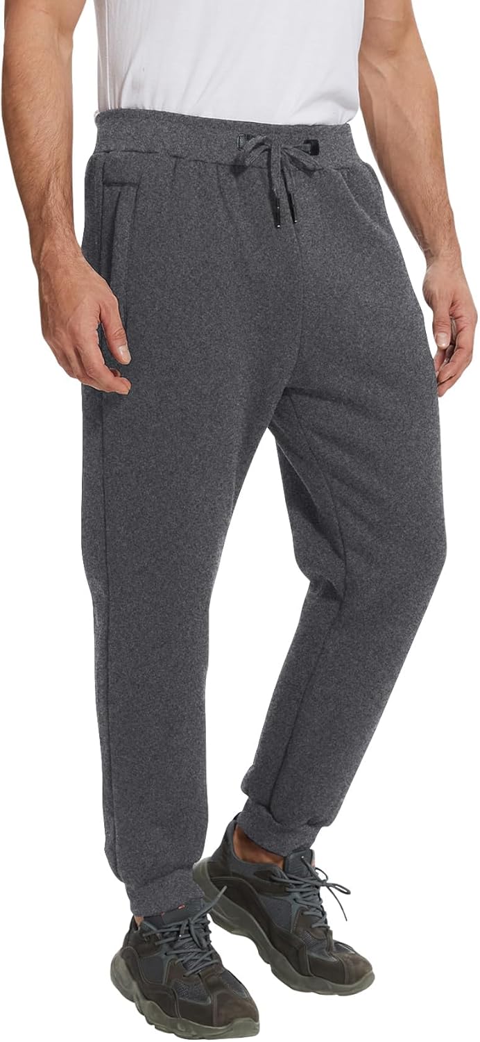Flygo Men's Fleece Pants Winter Warm Joggers Pants Active Sherpa Lined Sweatpants - Image 6