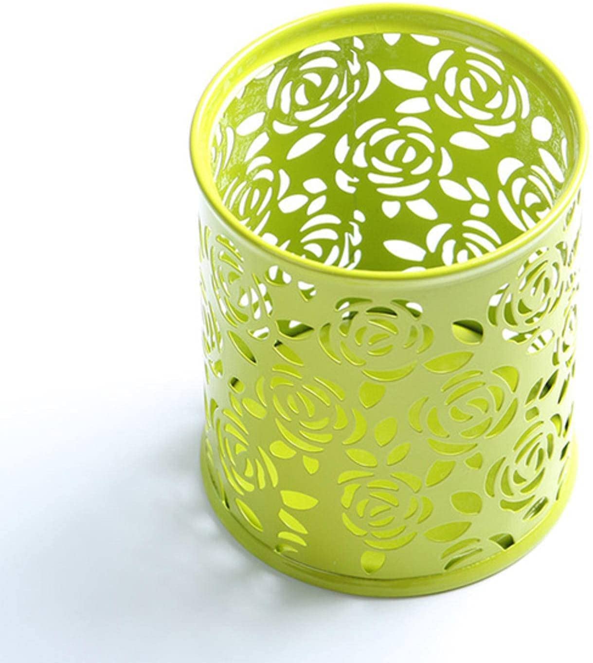 Stiftehalter Stifthalter Stifteköcher 1. Pc. Metall Hohl Rose Blume Design Zylinder Stift Bleistift Pot Halter Lager Pen Fall Office Stationäre Lieferungen Stiftköcher Schreibtisch Organizer