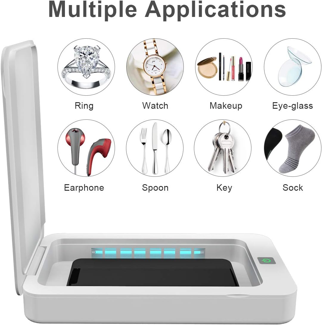 Review Discount Portable UV Cell Phone Sanitizer with USB Charger – Multi-Use UV Light Disinfection for Smartphone iPhone 6 6s 7s Plus Toothbrush Watches Jewelry – Aromatherapy Hub UV Sterilizer Cleaner Case (White) Best Seller Portable UV Cell Phone Sanitizer with USB Charger – Multi-Use UV Light Disinfection for Smartphone iPhone 6 6s 7s Plus Toothbrush Watches Jewelry – Aromatherapy Hub UV Sterilizer Cleaner Case (White)