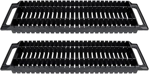 2 piezas de soporte de barra antiestática, bandeja de PCB antiestática, estante ESD, estantes de rotación de almacenamiento de 25 estantes
