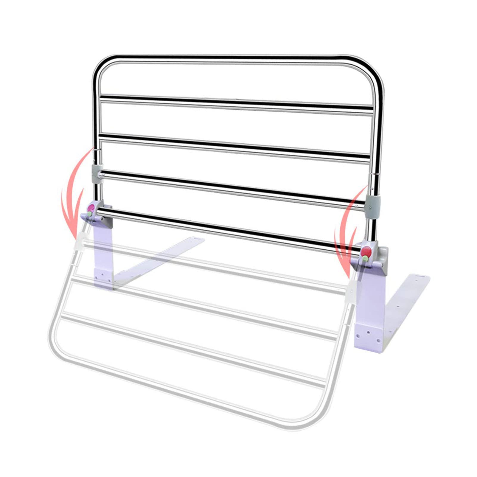 Barrière de lit pliable pour adulte pour sécuriser la chambre