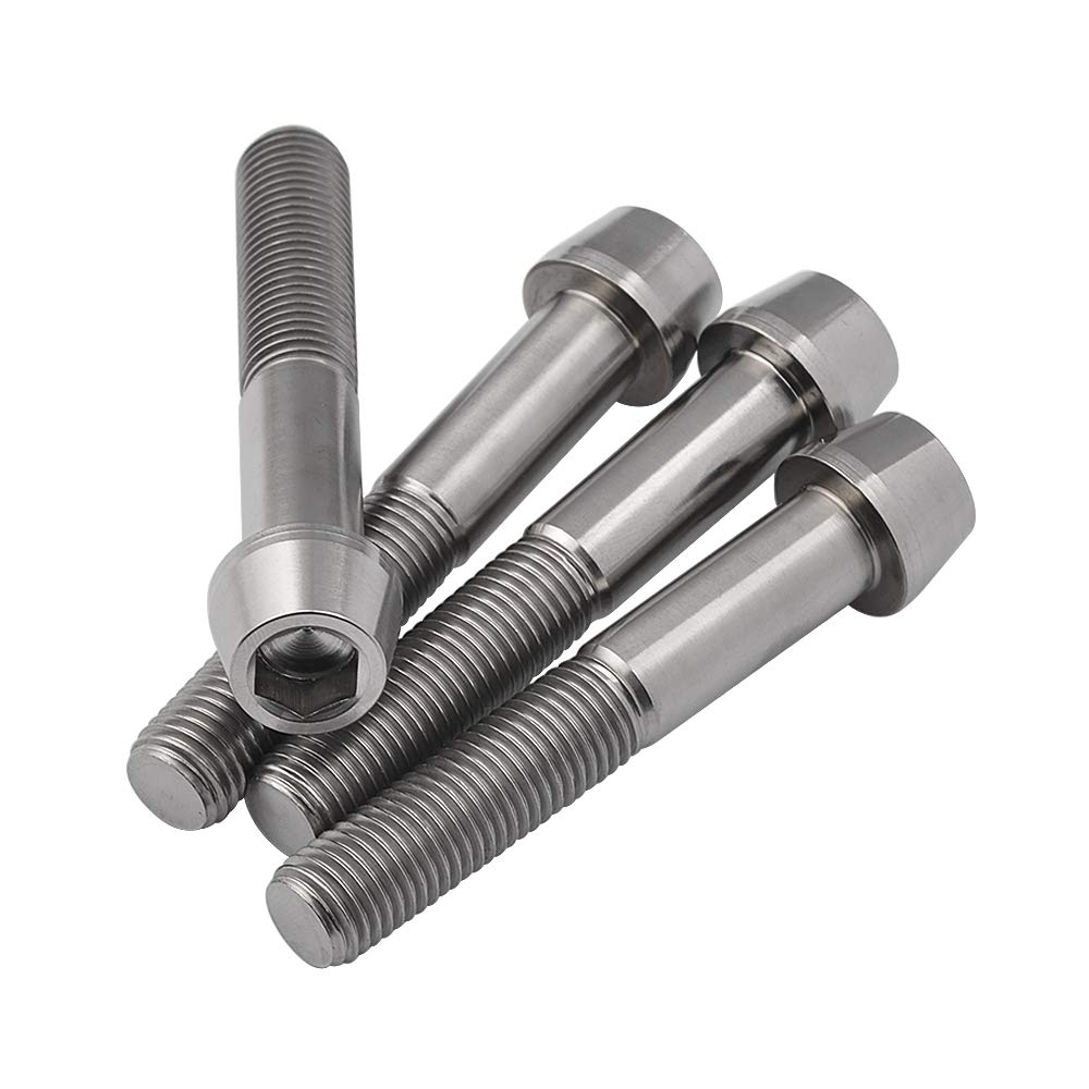 Bullone in titanio M10 x 60 mm, passo 1,25 mm, viti a testa conica per motore pinza freno anteriore Ducati, confezione da 4