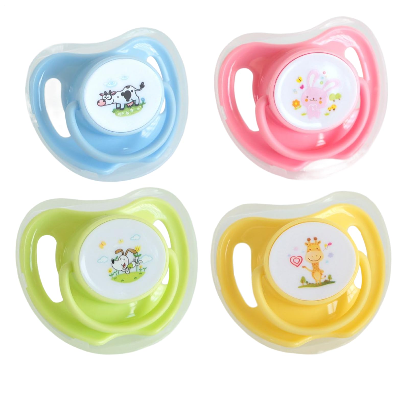 Kitten Pacifier, Safe Silicone Material with Dust Cover, 4 Pieces, Silicone Pet Pacifier, Kitten Pacifiers Set, Teething and Exercise Aid, for Daily Use at Home, During Play, Or Breeders Caring
