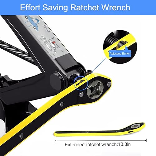 Miniatura 3 de Gato de tijera para coche de 1 tonelada, kit de gato de coche resistente con llave de trinquete, kit de cambio de neumáticos para coche, SUV, MPV,