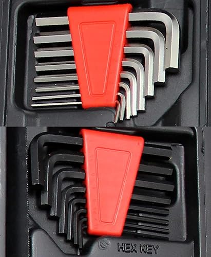 Miniatura 5 de BlueDot Trading Juego de caja de herramientas grande de 142 piezas con llaves, destornilladores, puntas y más dentro de un estuche moldeado de fácil