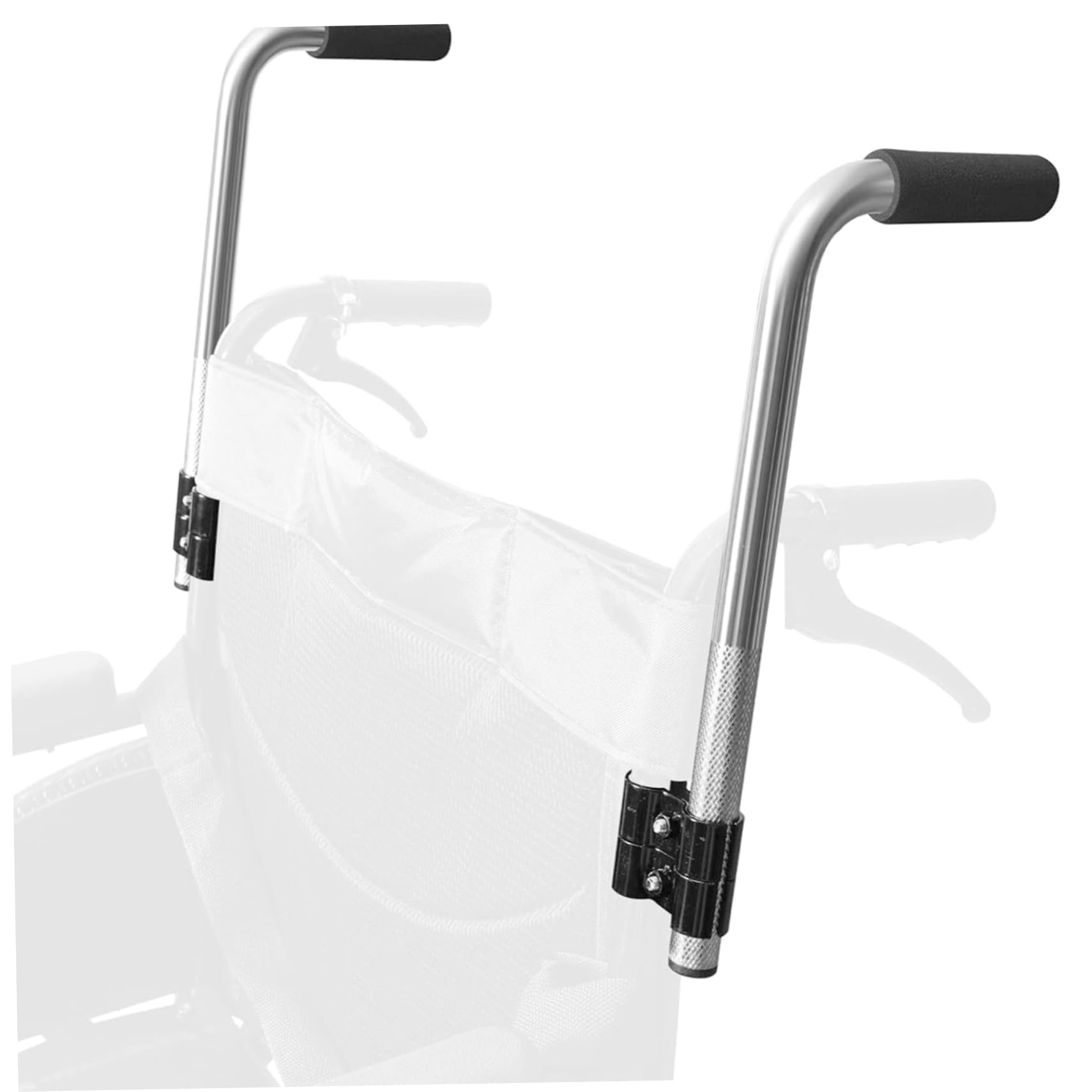 Rallonges de poignée de fauteuil roulant, rallonge poignée poussée réglable en hauteur pour fauteuil roulant et poussette, paquet 2 accessoires avec poignées antidérapantes rallonges
