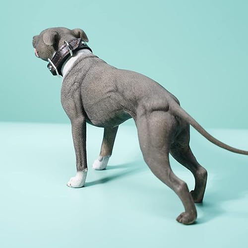 Miniatura 4 de MMOS X JXK - Estatua de perro American Pit Bull Terrier, perro feroz con texturas intrincadas, regalo para amigos
