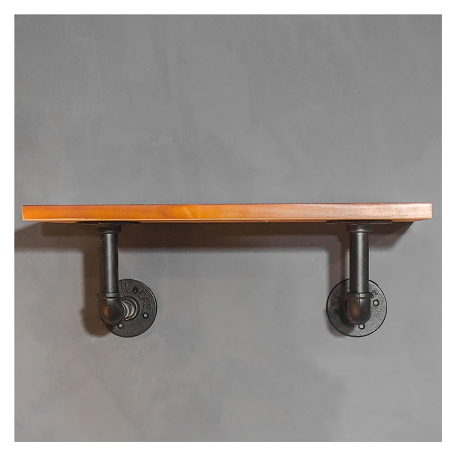 Étagère murale industrielle vintage tuyau bois meuble rangement