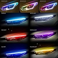 Vista 7 de Car Headlight LED Strips, LEDCARE 24 Inch Exterior Car Lights with Dreamcolor Chasing, Flexible Waterproof LED Daytime Running Light Strip with