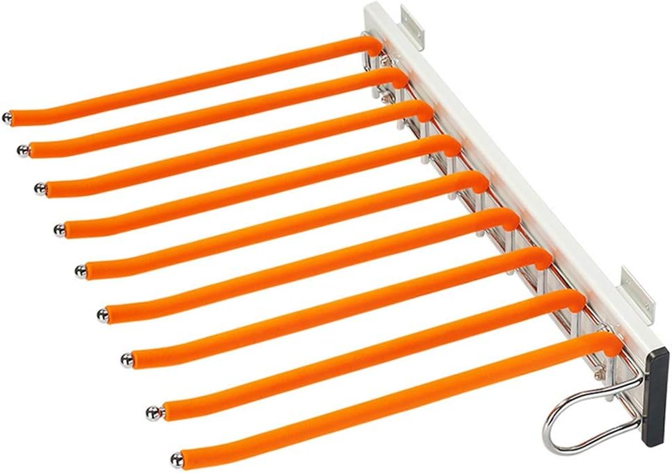 Pants Rack for Pants Jeans Trousers Skirts,Pants Hangers Space Saving Hangers for Clothes Closet,Multi-Layer Pants Hangers Rack for Slacks Scarf Jeans (Color : Orange-Right) (Orange right)