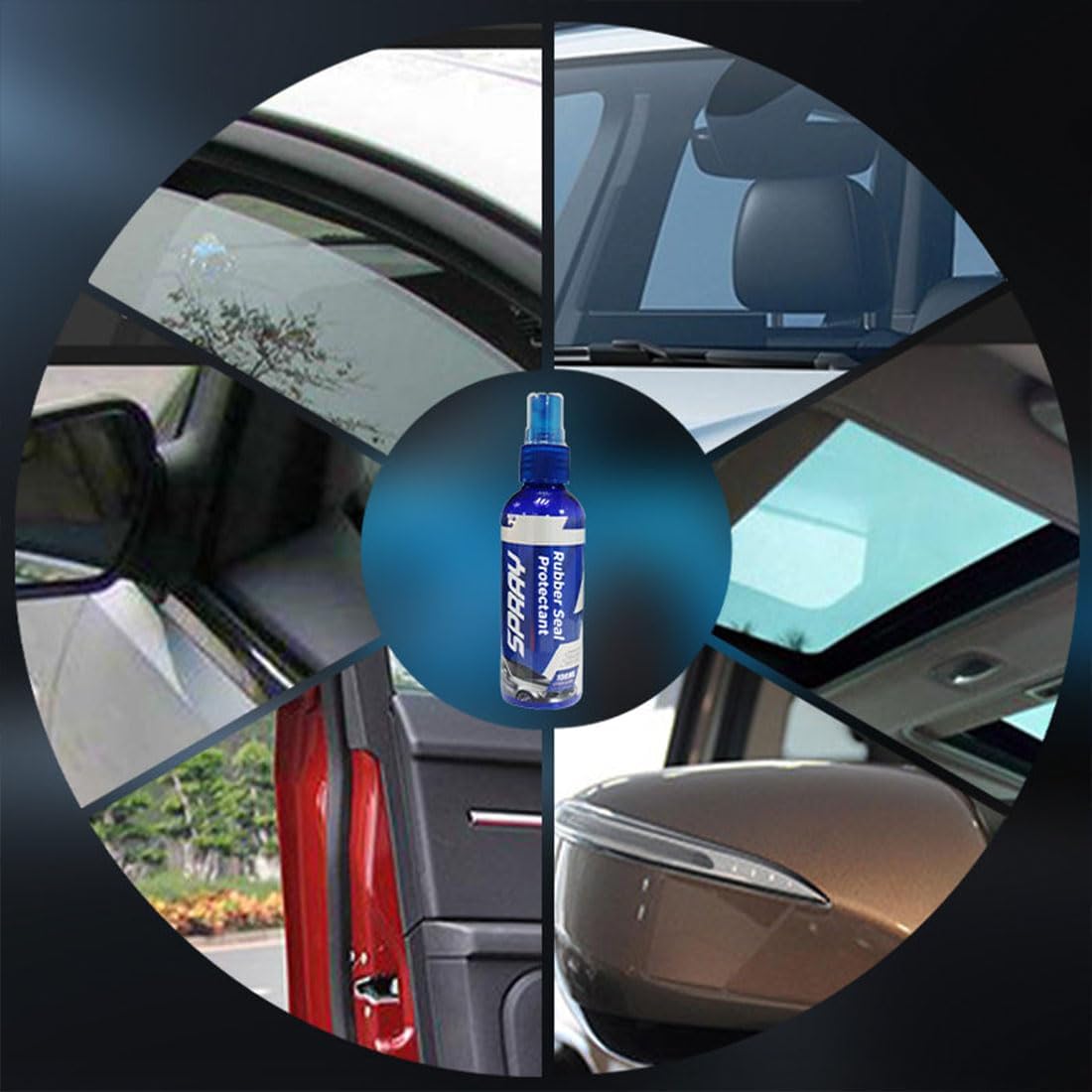 Car Rubber Seal Protectant, Windowtrack Lubricant, Protects&Conditions Seals on Doors, Windows, Hoods, Trunks, Rejuvenates Color & Flexibility of Old&Dry Seals, Weatherproofing&UV Protection (5Pcs)