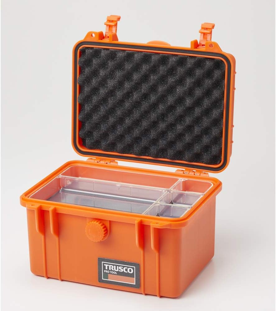 TRUSCO TAK-33OR Protector Tool Case, 10.6 x 8.5 x 7.3 inches (270 x 215 x 186 mm), Orange
