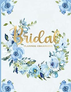 Bridal Planner Organizer: Original Blue Roses Watercolor Artwork Cover | Wedding Planning Binder Organizer | Wedding Contacts, Budget Worksheets, Expense Tracker, Seating Lists, Wedding Gift List