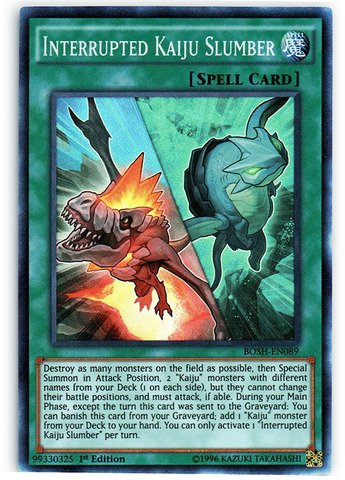 YU-GI-OH! - Interrupted Kaiju Slumber (BOSH-EN089) - Breakers of Shadow - 1st Edition - Super Rare