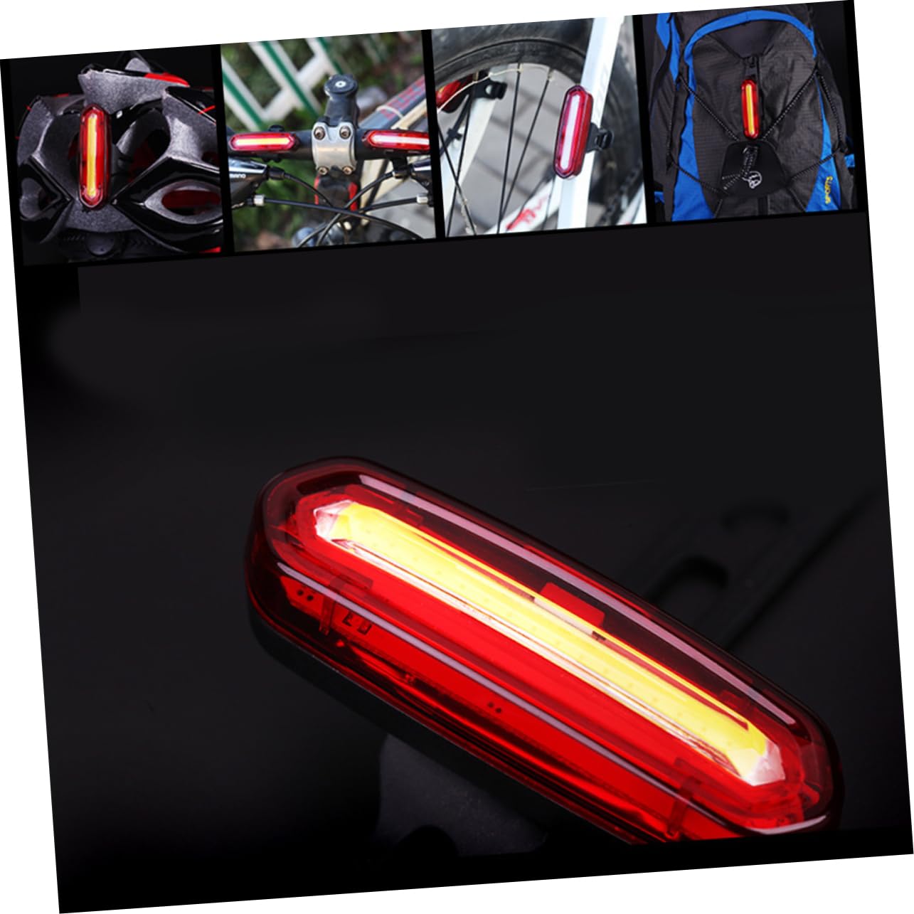 Toyvian Feux arrière vélo lumière feu arrière dirigé Lampe vélo étanche Rouge