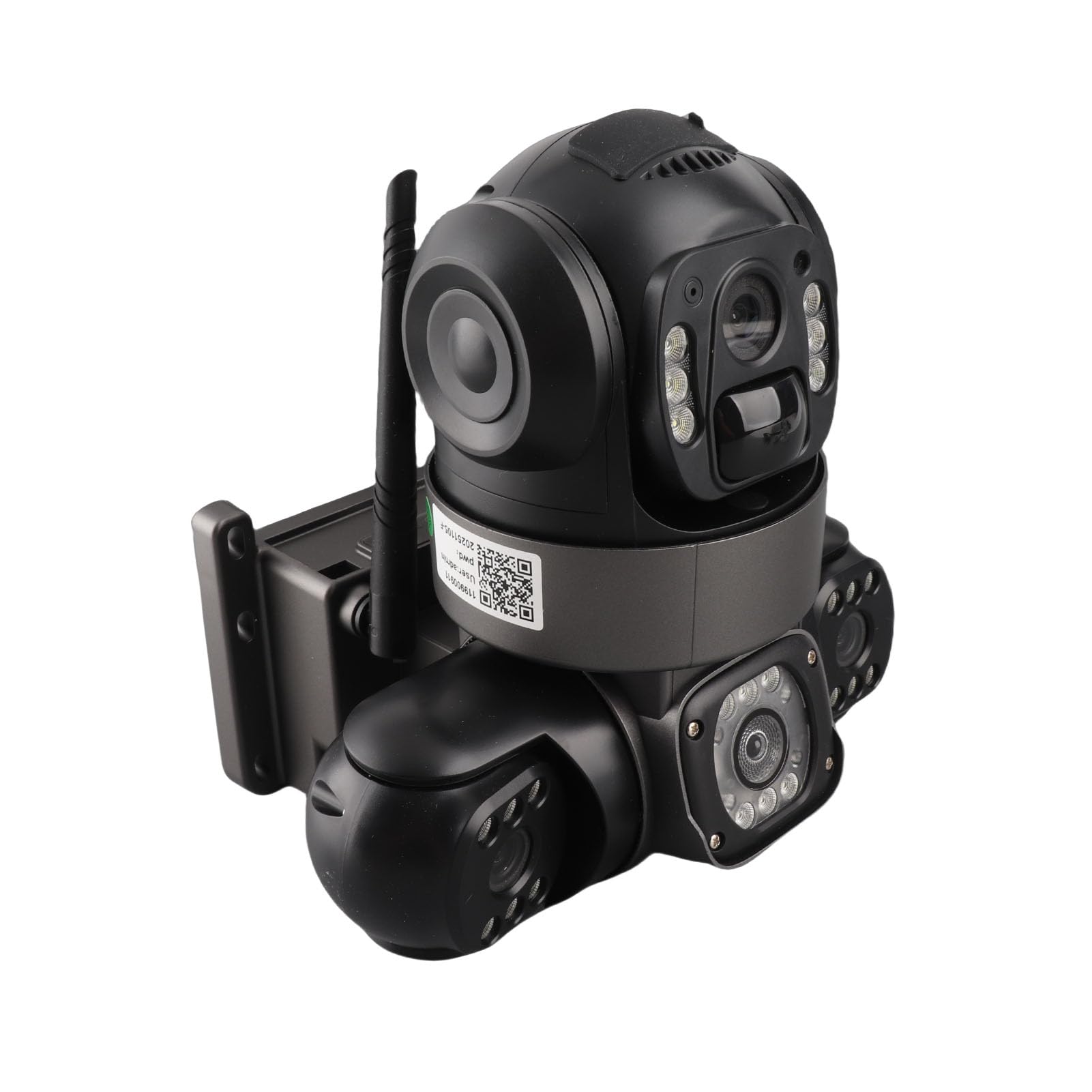 Eacam Cámara de Seguridad Inalámbrica Solar de Triple Lente, 3240x1920 Cámara Seguridad WiFi PTZ con Detección Movimiento AI 2MP con Zoom 10x, Rotación 270°, Batería d