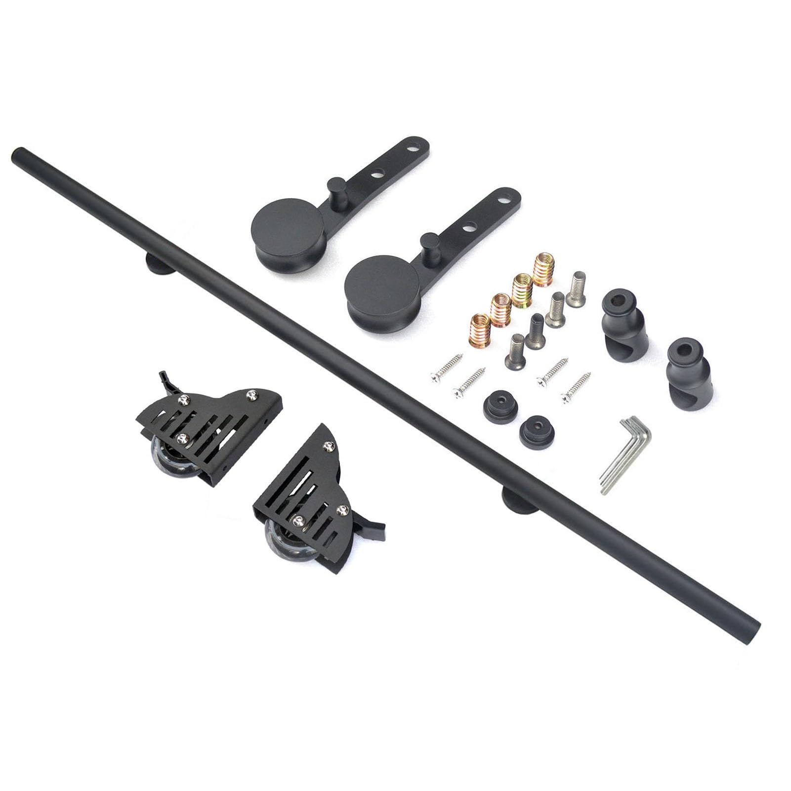 Kit échelle coulissante roulante en acier noir pour optimiser l'espace du grenier ou de la maison