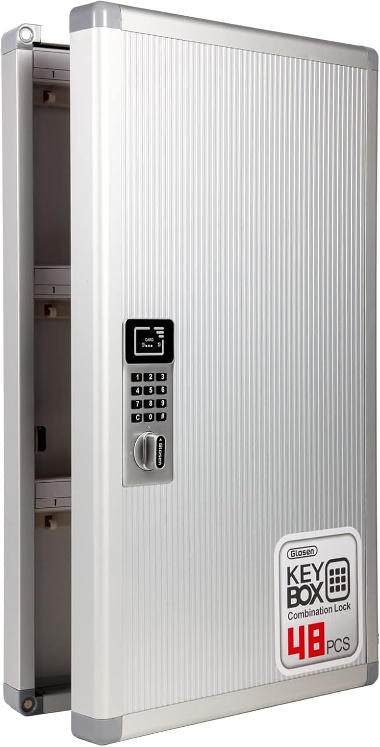 Glosen Key Organizer Lock Box, 48 Slots Key Box Wall Mount