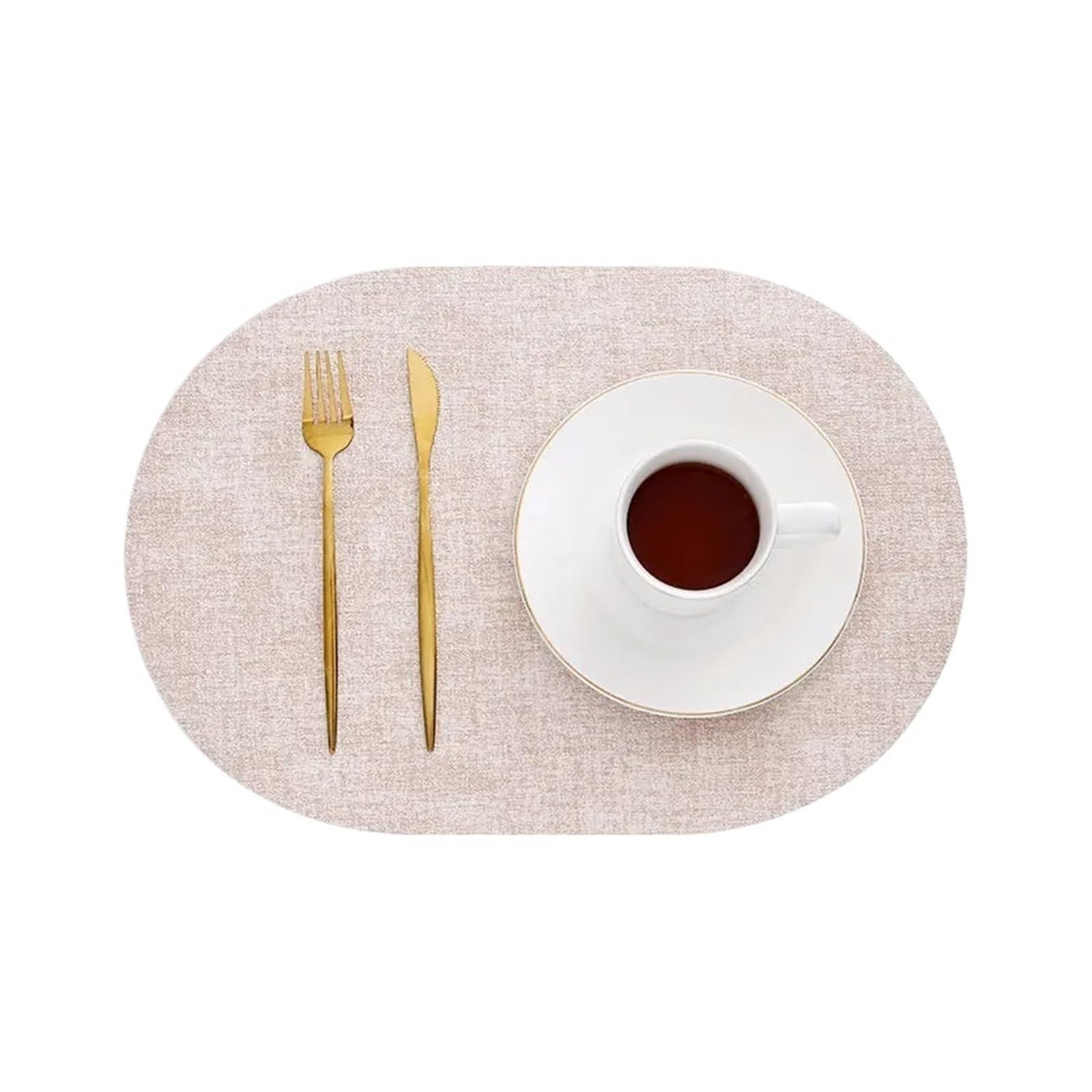 Napperon ovale cuir rose imperméable et épais pour embellir votre table de cuisine