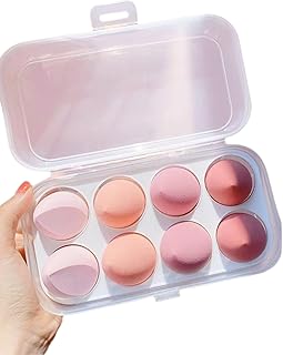 多機能メイク用スポンジパフ 化粧スポンジ クッションファンデ 水滴形 卵型 コーン型 8点セット スポンジ 用パフ メイ ビューティーエッグセット 柔らかい 乾湿両用 各種化粧品用メイク (ピンク)